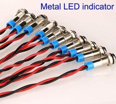 Gebildet 10pc 6mm 1/4″ 12-24VDC LED Metal Indicator Light Waterproof Signal Lamp