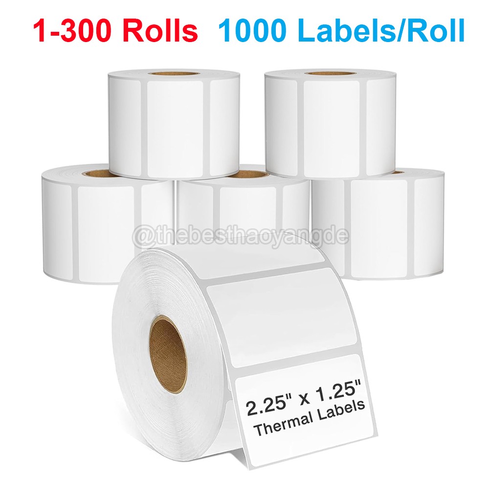 2.25”X1.25″ Direct Thermal Barcode Labels for Zebra Printer 1000 Label Per Roll