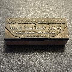 Williams Steel Company | vintage letterpress printing block – Harrisburg, PA