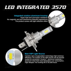 2 6000K LED Replacement for Kioti T4620-69241 12V35/35W P43T Headlight Bulb Lamp