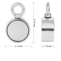 500LBS Fishing Magnet Kit Strong Neodymium Pull Force Treasure Hunt Double Sided