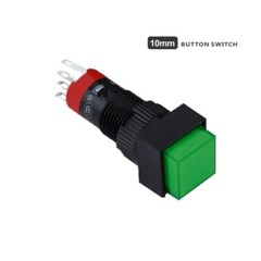 10mm 1NO1NC illuminated Latching Square Plastic Push button Switch (LAS3F-11Z)CE