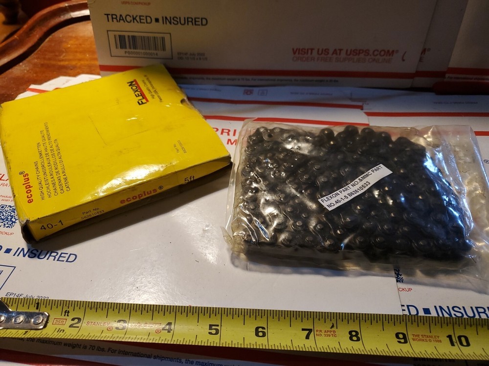 FLEXON 40-1 ecoplus Roller Chain 5 foot length Chain NEW, U5