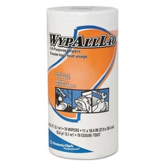 WypAll* L40 Wipers, Small Roll, 10 2/5 x 11, White, 70/Roll, 24 Rolls/Carton