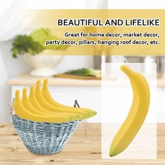 EKDJKK Artificial Fake Fruit, Realistic Banana, As Picture Show