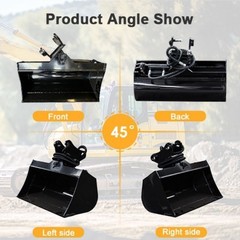 Hydraulic Tilting Bucket Fit CAT 3 Ton Excavator Compact Digger Bucket FREE SHIP