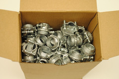 Box of 100 PCS, Trade Size 3/8 Romex Connectors, Die Cast for NM Cable