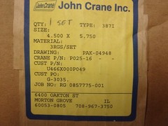 John Crane Type 387I , P025-16 , 3RGS/Set 4.500 x 5.750