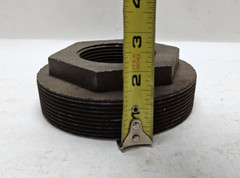Black Malleable Iron Threaded Reducer Hex Bushing 5-1/2 MNPT x 2-1/2″ FNPT