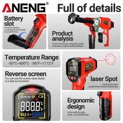 Infrared Laser Thermometer Gun No-Contact Digital Temperature Measurement Tester