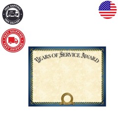 20 Count of Service Certificates – Stylish Foil Design – 8.5″ x 11″