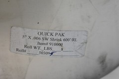 Quick Pak Shrink Bag Roll 5″ x .006″ SW Shrink x 600′ 910000 Clear Plastic Dome