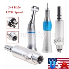 Low Slow Speed Handpiece Contra Angle Straight Air Motor Fit NSK 2/4 Hole Dental