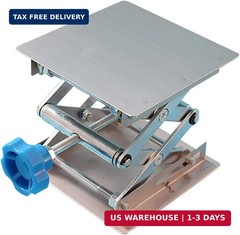Stainless Steel Lab Jack Stand Table Lift Laboratory Mini Scissor Lift 4″ x 4″ w