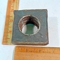 (1) 1 1/2″-6 Square Nut Steel Plain Regular 1 1/2-6 1.50″ SQUARE NUT (2.39×1.55)
