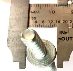 25-pack of M6-1.0 x 20 mm / 12/14 x 14.5 mm Dbl Lead Double Ended Studs (4169SD)