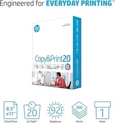 HP 200060 Copy&Print20 8.5 x 11 Printer Paper, 1 Ream – 500 Sheets
