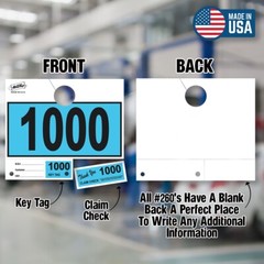 1000 Car Dealer Service Hang Tags Mechanic Repair Shop 3 Piece System Blue