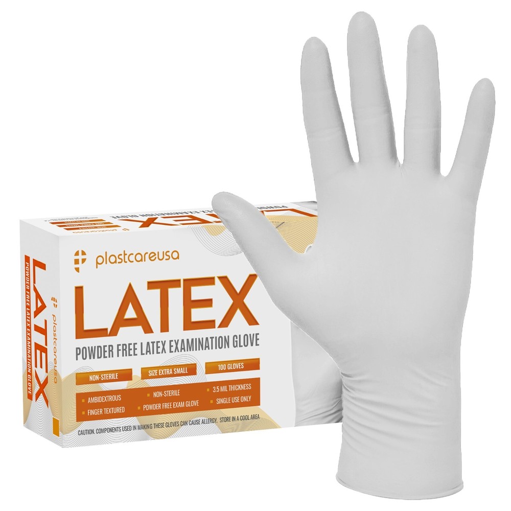 2000 Large White Latex Powder Free Disposable Exam Gloves (20 Boxes of 100)