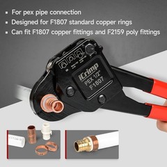 iCrimp 1/2-inch Angle Head PEX Crimping Tool – Ergonomic Design for Tight Spaces