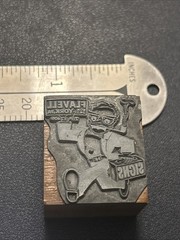Flavell Signs, York, Pa | Vintage letterpress printing block – smoking pipe