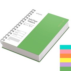 A5 Green Blank Book 300 Pages Thick Spiral Notebook Waterproof Cover