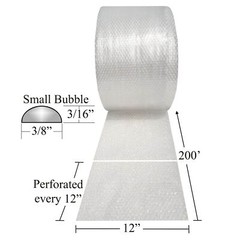 UBMOVE Small Bubble Cushioning Wrap 12″ x 175′ Long Roll Perforated 12″