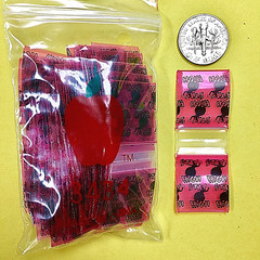 3434 MINI DESIGN ZIP BAGS 3/4″ X 3/4″ / 100PCS / 36 DSN TO CHOOSE, READ DETAILS