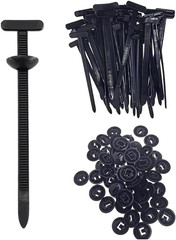 20Pc Black Nylon Zip Ties Heavy Duty Self Locking UV Resistant Car