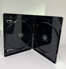 5 PCS NEW 12mm Double Blu-Ray DVD Case, Embossed Blu-Ray Logo, Black,YH28-12MM