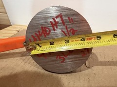 1 Slice 4140 Hot Rolled Steel Bar Round Stock Heat Treated 4 1/2” OD x ~1/2”