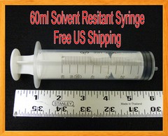 Syringe 60ml for Refilling Cartridges Solvent & Water ink Large Format Free Ship