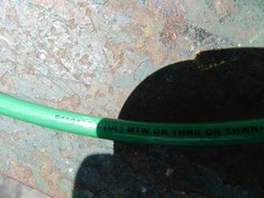 6 AWG 600 Volt Stranded Copper Building Wire Type MTW THHN THWN GREEN, Per Foot