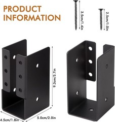 Concealed Joist Hangers, 10 Pcs 2″x4″ Outdoor Trim Concealed Flanges with Scr…