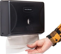 Hand Paper Towel Dispenser Wall Mount Touchless Commercial Folded Bathroom Black