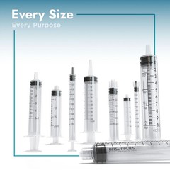 BH Supplies 10ml Luer Lock Tip Syringes (No 100 Count (Pack of 1), Clear
