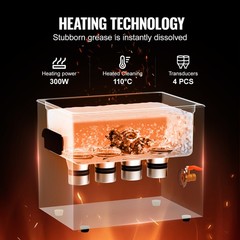 10L Ultrasonic Cleaner with Heater Timer & Basket Digital Sonic Machine