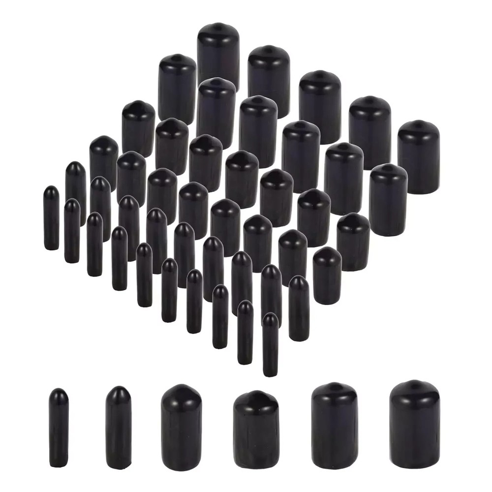 Rubber End Caps 60pcs Flexible Screw Thread Protector Caps Bolt Cover