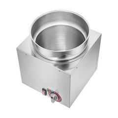 7L/1.85Gal Cheese Dispenser with Pump Commercial Stainless Steel Cheese Warmer