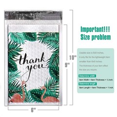 6X10 Inches Poly Bubble Mailers Boutique Custom Thank You Padded Envelopes 25pcs