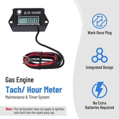 IP68 Waterproof Digital Tachometer Hour Meter 25000 RPM For Outboard Motor