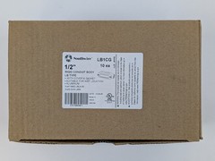 Southwire E491006 1/2″ Rigid Conduit Body LB Type w/ Cover Gasket Aluminum 10pk