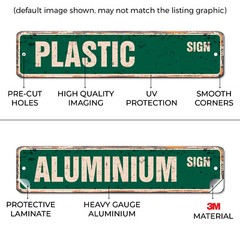 TRAILER TRASH Vintage Street Sign Metal Plastic white park redneck hick mobile