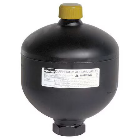 Parker Ad007b25t9a1 Diaphragm Accumulator, 5 Cu. In., 3600 Psi