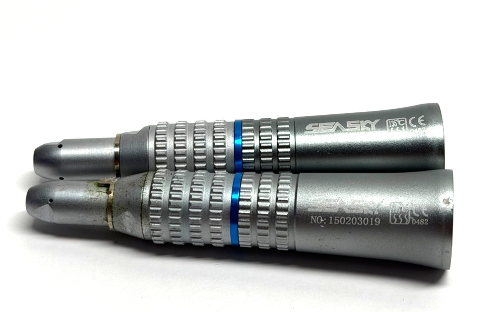 Lot of 2 Dental Slow Low Speed Straight Handpiece Nose Cone E-type SEASKY HP