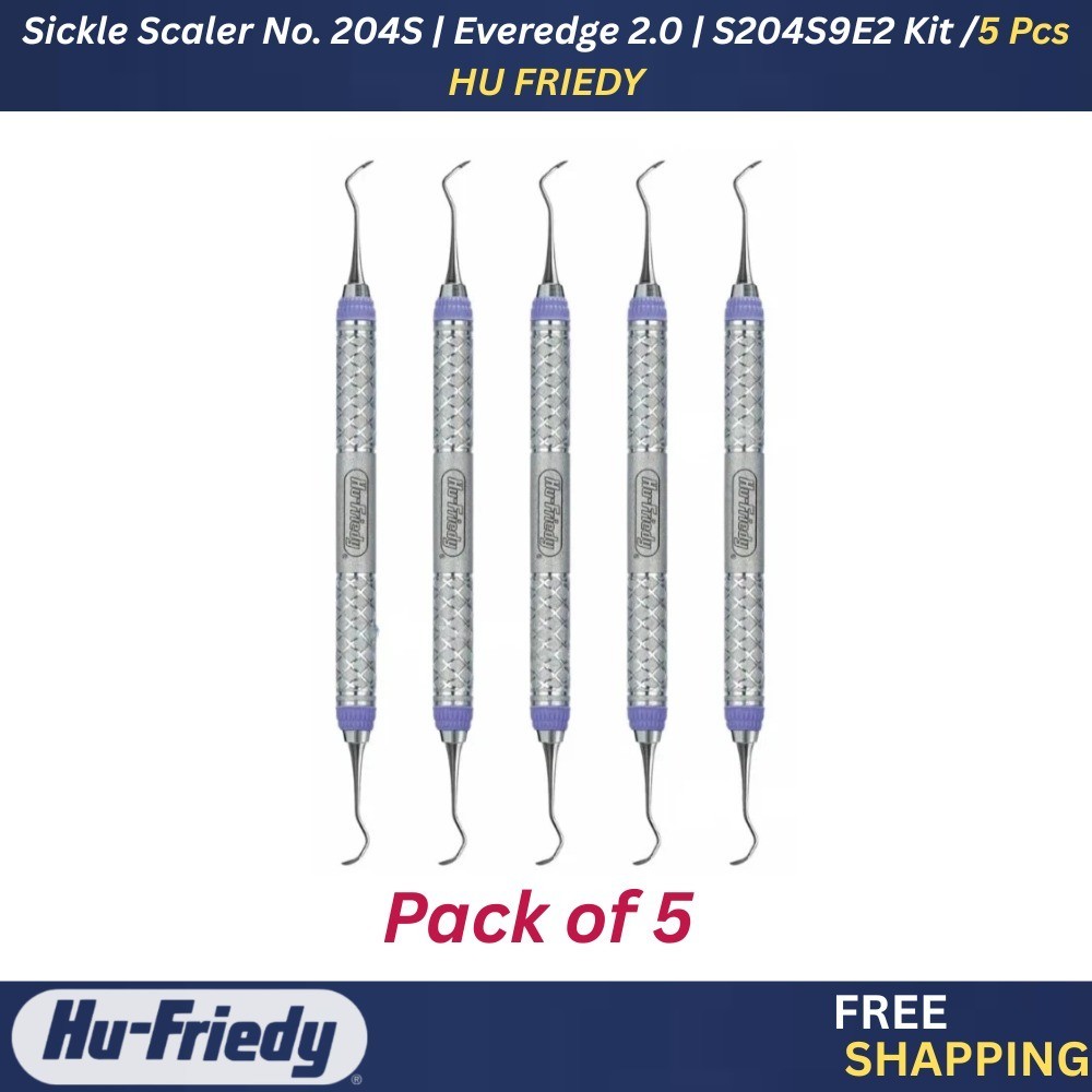 Sickle Scaler No. 204S | Everedge 2.0 | S204S9E2 Kit /5 Pcs HU FRIEDY