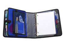 CASE-IT THE OPEN TAB 3-Ring Binder Notebook 2” Multi Pocket File Pouch Expand