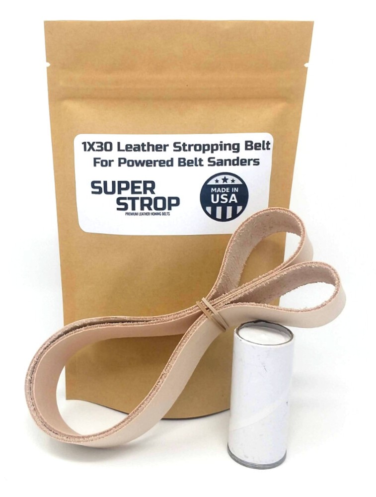 1×30 in. Leather Honing Belt SUPER STROP fits 1×30 Belt Sanders Razor Sharp Edge