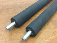 Rubber Coated Rollers – 1.5 Inch Diameter – Lot of Two (2) Rollers