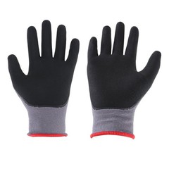 Safety Work Gloves MicroFoam Nitrile Coated Foam Gloves M-Size/12 set